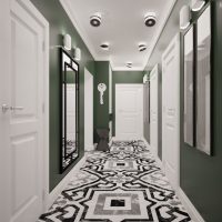 Dizajn uskog hodnika u kući s pločama
