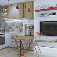 Design of a kitchen area with a breakfast bar