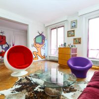 L'intérieur original de la chambre des enfants dans un style pop art