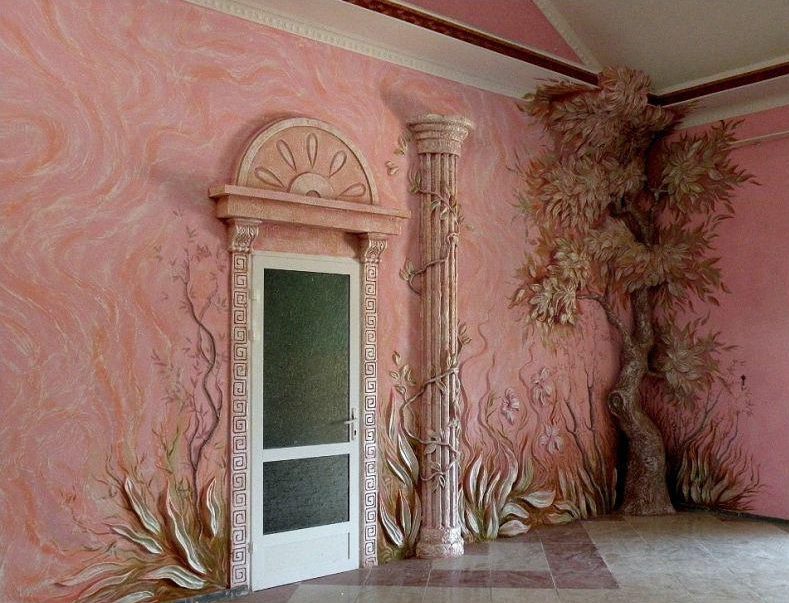 Decorazione murale a stucco