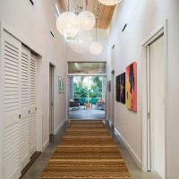 Long track on the corridor floor