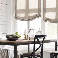 Shaped dining table with wooden top