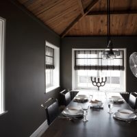 Decorazione della sala da pranzo in stile brutale