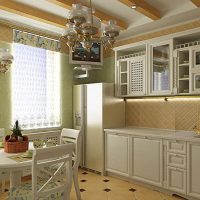 Cucina lineare in stile classico