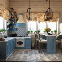 Interno cucina in stile provenzale