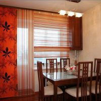 Decoration of the balcony block with curtains of various types