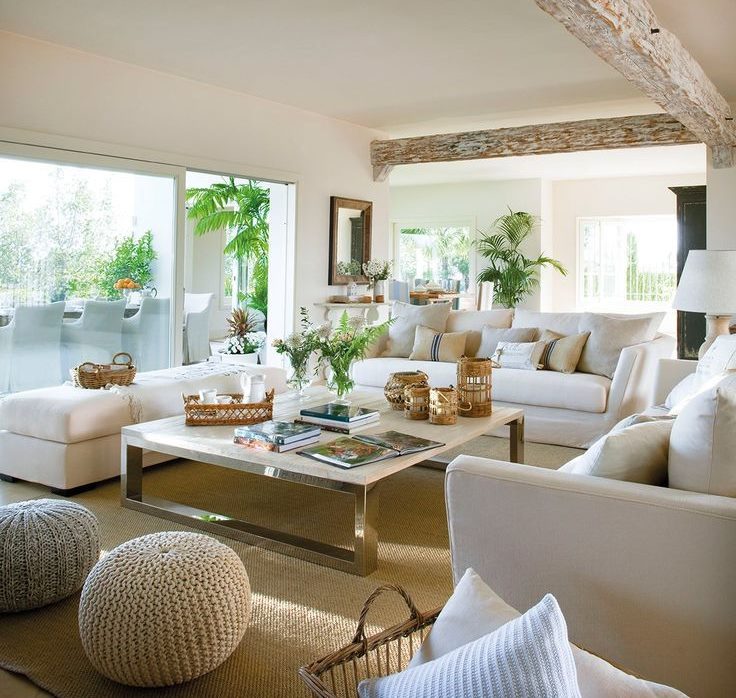 White living room in a private house