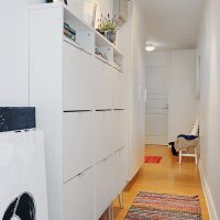 Narrow closet along the corridor wall in a private house