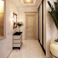 The design of the hallway in a classic style