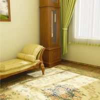 Old grandfather clock in a wooden case