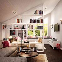 White bookcase with shelves