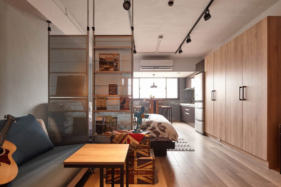 Zonage studio dans un style loft