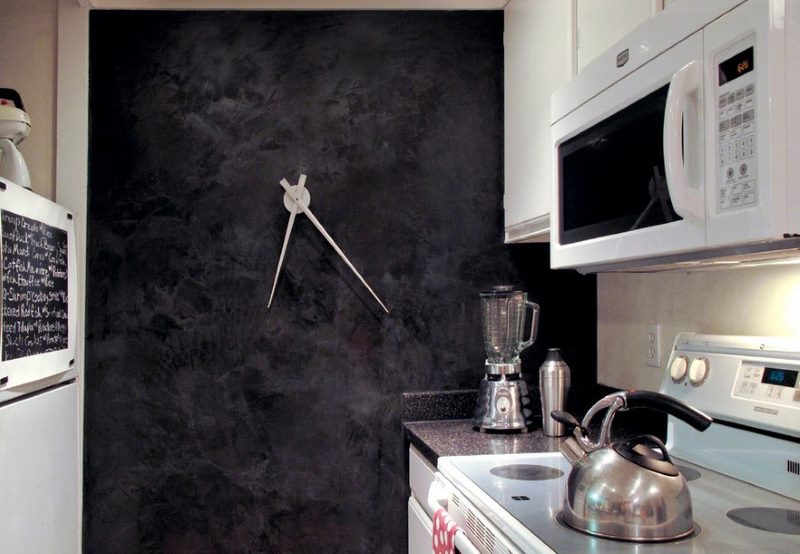 Kitchen wall decor with original clock