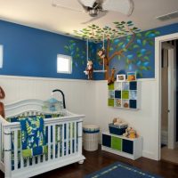 Toy swing on the ceiling of the nursery