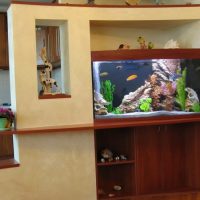 Partizione leggera con un acquario piatto