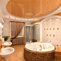 Spacious bathroom with two washbasins