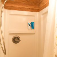 Shower cabin in a summer house