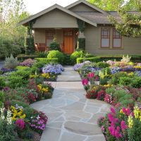 Garden path made of natural stone