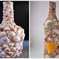 Dekoracija boca s školjkama