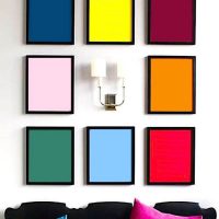 Simple color paper decor