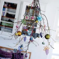 Christmas decor from dry twigs