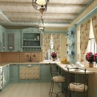 Design della cucina in stile provenzale