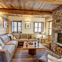 Soggiorno in stile chalet alpino