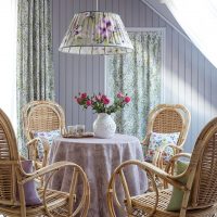 Dining area with rattan furniture