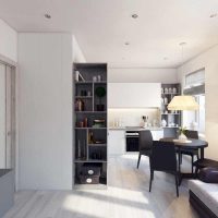 Kitchen-living room in bright colors