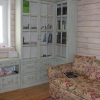 Old closet in the corner of the living room of a private house