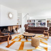 Large living room in white