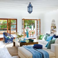 Living room with two panoramic windows