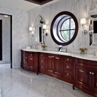 Round window in the bathroom