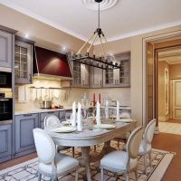 Cucina di design in una casa a pannelli