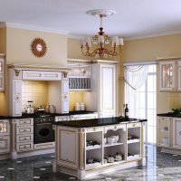 Colore beige all'interno della cucina