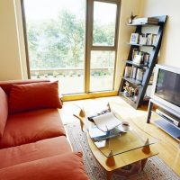 Small living room with panoramic window