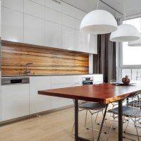 Brown color in the design of the kitchen