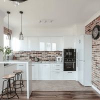 Bright loft style kitchen