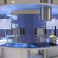 Unusual purple kitchen