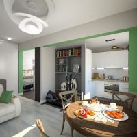 Dining area in the kitchen-living room