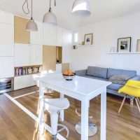 White wooden table