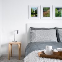 Wooden chair near the spouses bed