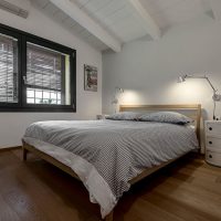 White wooden ceiling