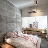 Camera da letto di design con balcone annesso