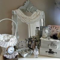 Old alarm clocks on the dresser in the women's bedroom