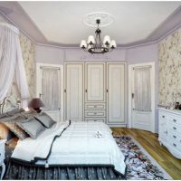 Decor of a bedroom with multi-colored pillows