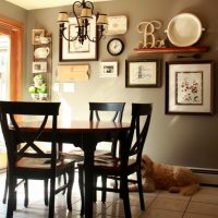 Dark brown dining table