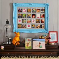 Picture from pictures in a wooden frame