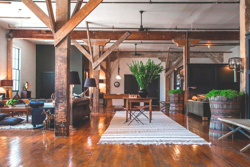 Concevoir un salon spacieux de style loft