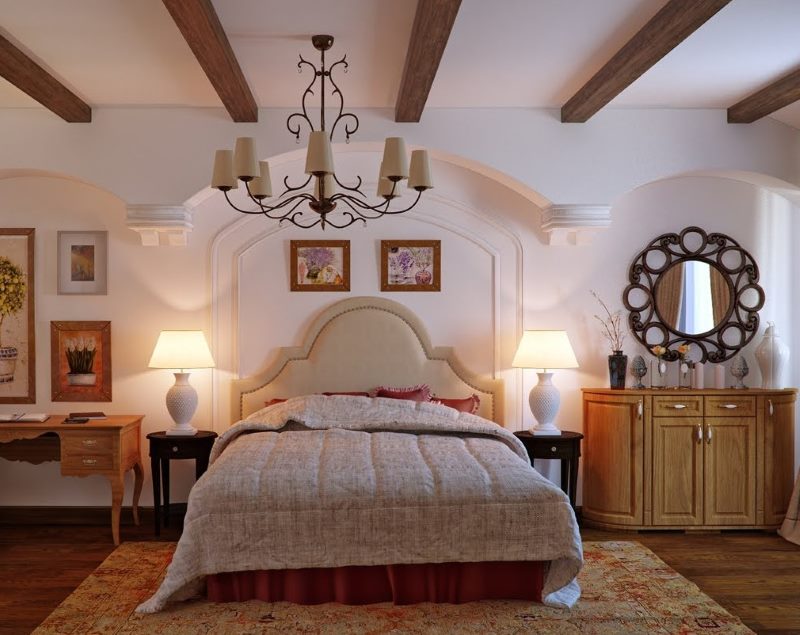 Tepih za spavaće sobe u stilu Provencea